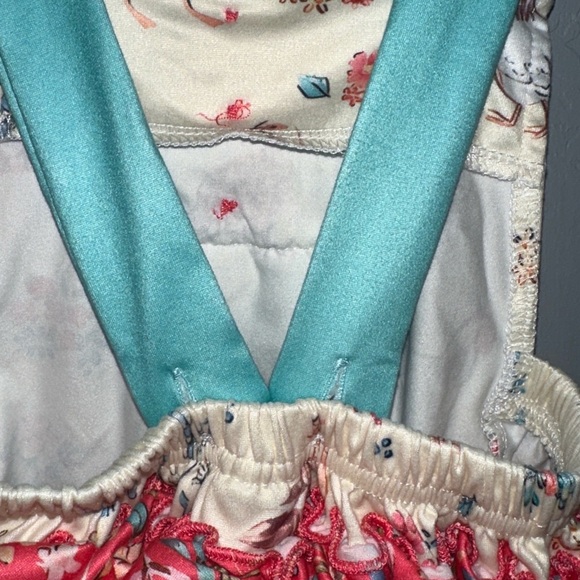 Honey Bean Floral Chicken Print Baby Romper - Picture 4 of 6